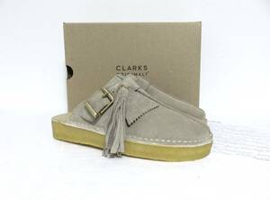 定価2.8万 新品 Clarks Originals Trek Mule Sand Wlined ベージュ 4 スエード ポルトガル製 クラークス トレック ミュール ボア サンダル