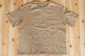 CHUMS green label relaxing 別注 Heavy Weight Logo Pocket T-Shirt Beige XL