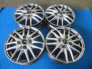 Exceeder 13インチ アルミホイール 13X4J +45 PCD100 4H 4穴 中古