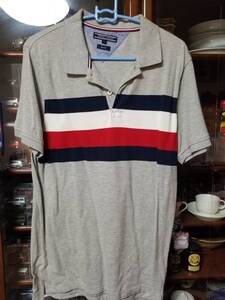 TOMMY HILFIGER トミーヒルフィガー　スリムフィット半袖ポロシャツ L　