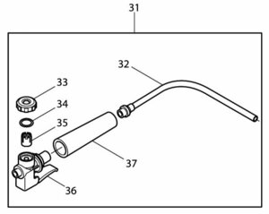 マキタ makita 14.4V 充電式噴霧器 MUS103DZ 用 ホース スプレイコンプリート 6957025002 部品 補給 パーツ 修理 薬剤 薬剤散布 農業 農家