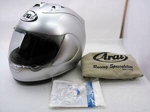 【送料無料】美品 Arai アライ RX-7 RR4 アルミナシルバー XLサイズ フルフェイスヘルメット