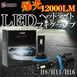 ☆1年保証☆90系 130系 ヴィッツ/50系 エスティマ 前期 後期 LED ヘッドライト フォグランプ H8/H11/H16 車検対応 12000LM ホワイト