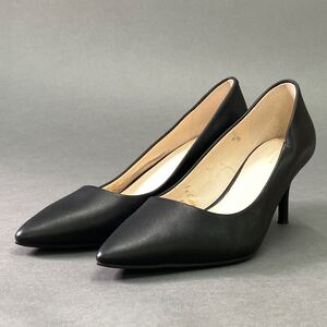 ♪j28 COLE HAAN コールハーン W12390 ウォータープルーフ ヒール パンプス シューズ 7 1/2 24.5cm相当 レディース 女性用 ブラック