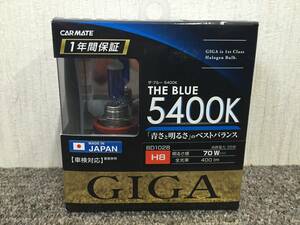 カーメイト　GIGA ハロゲンバルブ　ザ・ブルー H8 5400K BD1028 新品