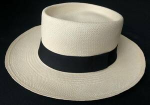 新品 エクアアンディーノ ハンドメイド パナマハット カンカン帽　　Ecua-Andino panama hats 天然素材 エクアドルハット 玉5564