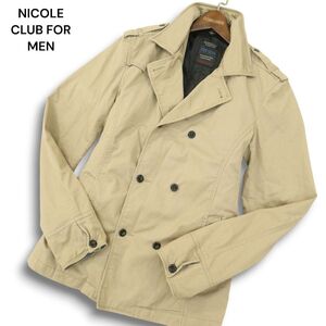 NICOLE CLUB FOR MEN ニコルクラブ フォーメン 秋冬 中綿ライナー★ ワイヤー入り トレンチ ジャケット Sz.48　メンズ　A4T11746_B#N