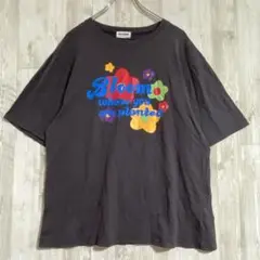 フォロウィン  半袖Ｔシャツ (Ｆ)  濃グレー  ビックプリント  綿100%