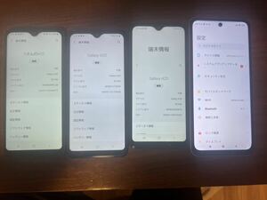 Galaxy A20 3台、Redmi Note 10 JE 1台