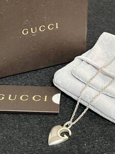 ▽ GUCCI グッチ Gハート ネックレス 925シルバー 281403