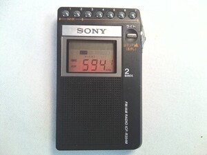 SONY 山ラジオ FM/AMポケットラジオ ICF-R354M　ワイドFM対応 本体のみ★動作品！難あり