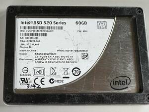 INTEL SSD 60GB【動作確認済み】3142