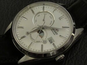 オリエント サン＆ムーン ORIENT AUTOMATIC RN-AK0305S F6B2-UAC0 ホワイト 美品 ムーンフェイズ 自動巻(手巻付) バックスケルトン