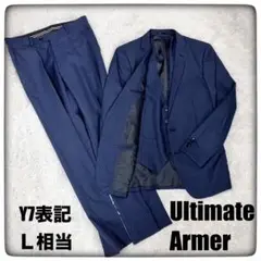 Ultimate Armor スリーピース セットアップ ネイビー ストライプ柄