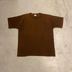 BVD ビンテージ 50s 60s USA製 ポケット Tシャツ XL 46-48 スーパーフェード ブラウン ビッグサイズ シングルステッチ 無地 プレーン ポケT