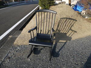 【4Mra15 O】木製 ロッキングチェア モダン レトロ 揺り椅子 ディスプレイ