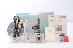 [届いたら、すぐ撮影できます！] CANON キャノン IXY DIGITAL 25 IS （シルバー） コンパクトデジタルカメラ 付属品完備+SDカード2枚付き