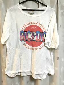 良品【Zara Girls/ザラガールズ】ロック半袖Ｔシャツ/164cm(13/14)★AC/DC★USED