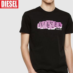 M/新品 DIESEL ディーゼル ロゴ Tシャツ DIEGOA-E32 メンズ レディース ブランド カットソー ブラック