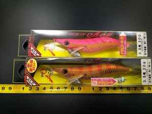 廃番 ヨーヅリ アオリーQエース 3.5号 #赤テープ系 箱入 2個セット LOT OF 2 DISCONTINUED YO-ZURI AURIE-Q ACE SQUID JIGS