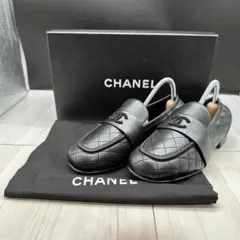 【CHANEL】シャネル パテント ココマーク ローファー レザー 23