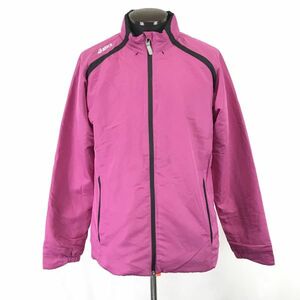 アシックス/asics★シャカシャカ/ジャージジャケット/パーカー【レディースO/XL/ピンク/pink】収納可フード/Jacket/Jumper◆BH596