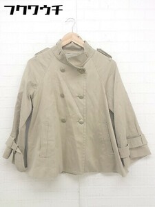 ◇ green label relaxing UNITED ARROWS ショート丈 トレンチ風 長袖 コート ベージュ レディース