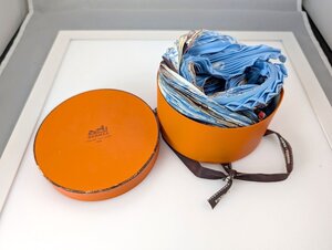 【1円スタート】エルメス HERMES レディース スカーフ プリーツカレ la Mediterranee 地中海の貴重な命 クジラ シルク100％[03-5252