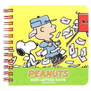 ★新品　スヌーピー　リングミニレターブック　カード風のダイカット便箋　郵送は不可　PEANUTS ONE PHRASE　Snoopy　PEANUTS