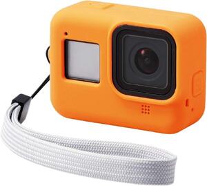 【新品未使用】ELECOM エレコム GoPro HERO8 Black ケース シリコン素材 オレンジ AC-GP8BSSCDR アクションカメラ用シリコンケース