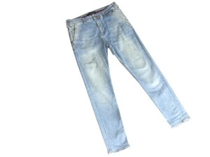 美品*ZARA MAN ザラマン*トルコ製*ライトブルー系*メンズスキニーデニムジーンズ*EUR33,USA30,MEX30*S相当*春夏秋冬