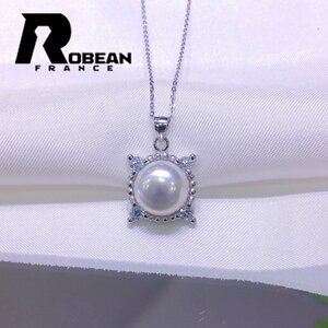 上級 EU製 定価5万円★ROBEAN・淡水真珠・ペンダント★天然パール パワーストーン s925 アコヤ真珠 本真珠 オシャレ 9.5-10mm P1010333