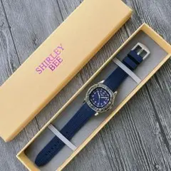 820 箱付き 新品 海外限定 SHIRLEY BEE 高級メンズ腕時計 ブルー