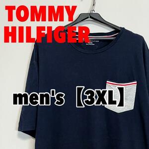 F622【TOMMY HILFIGER】半袖ポケットTシャツ【3XL】