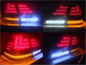 １８　クラウン　純正　テール　W流星　ＬＥＤ　加工品　流れる　ウィンカー　スモール　ゼロクラウン