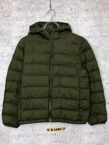 UNIQLO ユニクロ キッズ ナイロン 中綿 フード付き ジャケット 140 カーキ