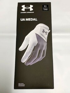 （ポスト投函送料無料）M-Lサイズ【新品】 アンダーアーマー ゴルフグローブ 手袋　左手用　UNDER ARMOUR UA メダル ゴルフグローブ1349705