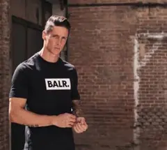 ブラック【Ｌサイズ】BALR. ボーラー ボックスロゴ プリント 半袖シャツ