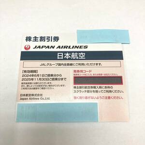 【11738】番号通知可 JAL 株主割引券 2025年11月30日期限 グレー 日本航空 株主優待券 飛行機 航空券 搭乗券 チケット 旅行