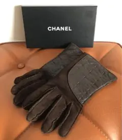 シャネル CHANELレザー チョコバー グローブ