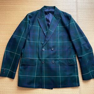 BEAMS PLUS 4B Double Breasted TW Plaid ダブルブレステッド ジャケット タータンチェック