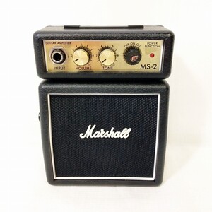 05171 【中古】Marshall MS-2 Black Micro Amp ギターアンプ 動作確認済み マーシャル エレキギター ミニアンプ マイクロアンプ