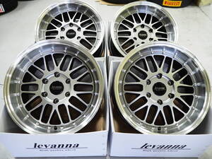 カスタムサイズ 要オーバーフェンダー 深リム メッシュ levanna V10LTH 18inch 6H139.7 9.0J+25 HBK ハイエース レジアス