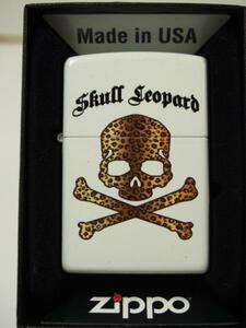 2014年 Zippo SKULL Leopard スカルレパード 豹 白WH新品USA