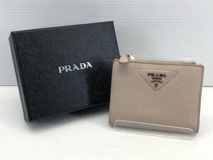 □ PRADA プラダ コンパクト ウォレット ヴィッテロ ダイノレザー 二つ折り 財布 レディース RFID □