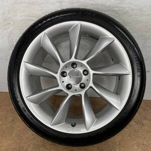 送料無料！美品！バリ溝！Lorinser ロリンザー 19インチ 9.5J +44 PCD112 5H コンチネンタル 275/35R19 ベンツ Sクラス W222 CLクラス W216