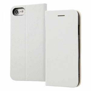 iPhone SE 第3世代 第2世代 8 7 手帳型ケース ホワイト カバー マグネット スタンド カードポケット ストラップホール シンプル