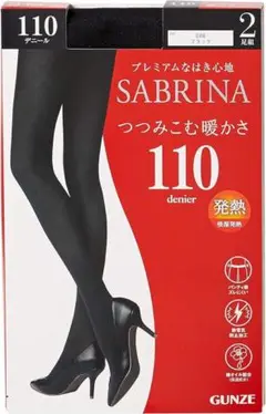 【新品・未使用】グンゼ タイツ　Ｌサイズ SABRINA 110デニール 2足組