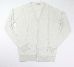 新品 John Smedley ジョンスメドレー 最高級メリノウール カーディガン　Mサイズ MORNING MIST