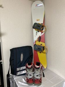 4点セット BURTON バートン CRUZER 約150cm ビンディング ステップイン ブーツ 約26.5cm ION SOCKET MD スノーボード 板 ケース　引取り◎